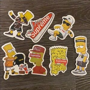 Supreme x Simpson’s stickers
